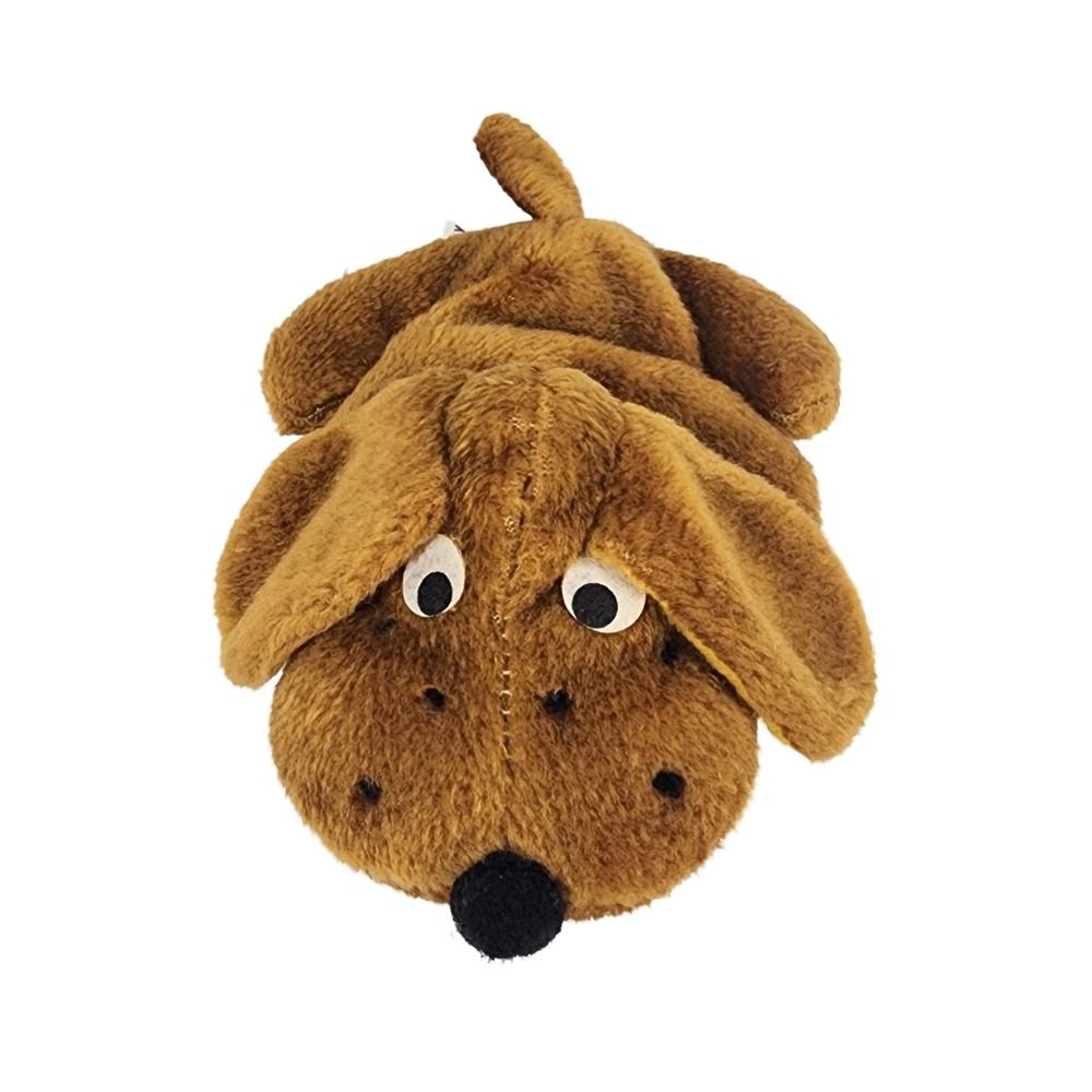 Vintage Superior Toy and Novelty Brown Floppy Eared Dog Puppy Bean Bag Plush 9in